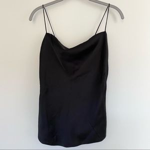 Black Satin Cowl Neck Camisole NWOT